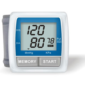 大きい LCD 表示およびプラスチック家が付いている家の手首の血圧のモニター