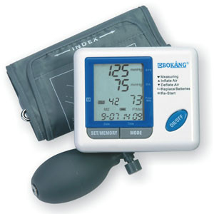 手動加圧ホーム ポータブル半 - 自動デジタル手首血圧モニター